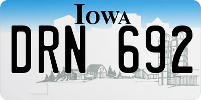 IA license plate DRN692