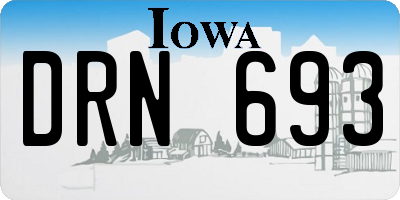 IA license plate DRN693