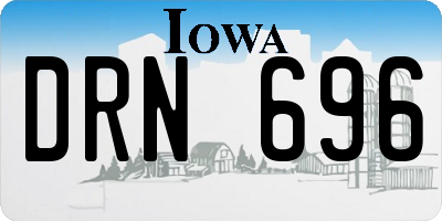 IA license plate DRN696