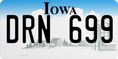 IA license plate DRN699