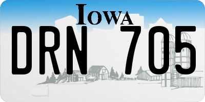 IA license plate DRN705