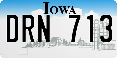 IA license plate DRN713