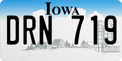 IA license plate DRN719
