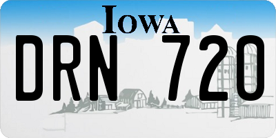IA license plate DRN720