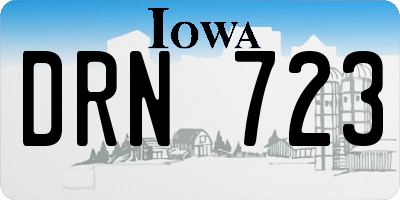 IA license plate DRN723