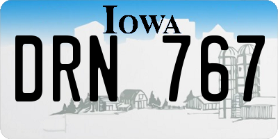 IA license plate DRN767