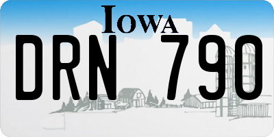 IA license plate DRN790