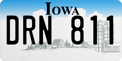 IA license plate DRN811
