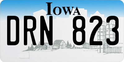 IA license plate DRN823