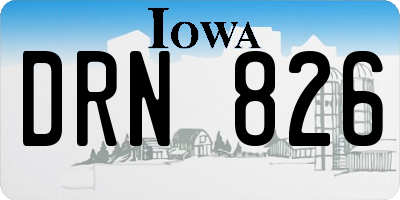 IA license plate DRN826