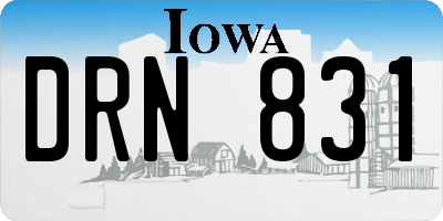 IA license plate DRN831