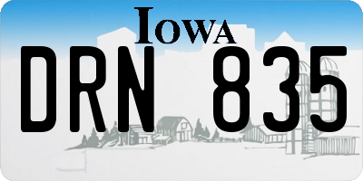 IA license plate DRN835