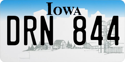 IA license plate DRN844
