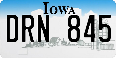 IA license plate DRN845