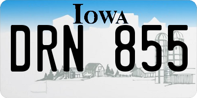 IA license plate DRN855