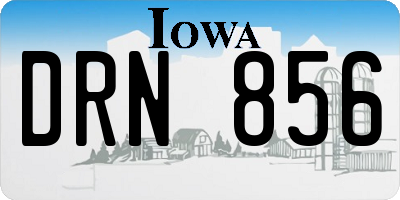 IA license plate DRN856