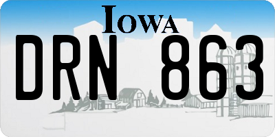IA license plate DRN863