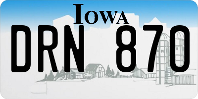 IA license plate DRN870