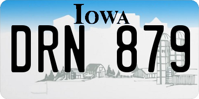 IA license plate DRN879
