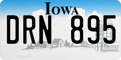 IA license plate DRN895