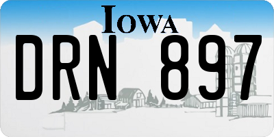 IA license plate DRN897
