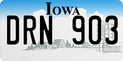 IA license plate DRN903