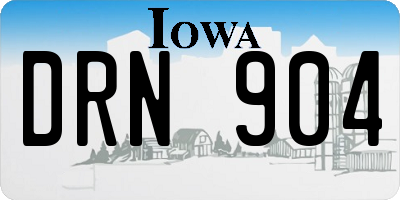 IA license plate DRN904