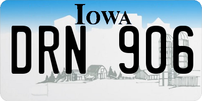 IA license plate DRN906