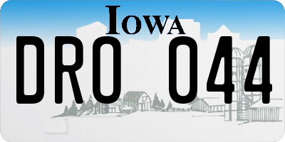 IA license plate DRO044