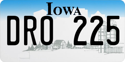 IA license plate DRO225