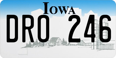 IA license plate DRO246