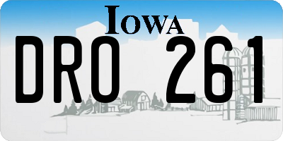 IA license plate DRO261