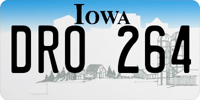 IA license plate DRO264