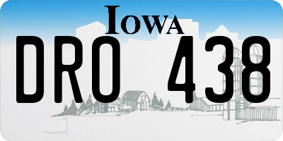 IA license plate DRO438