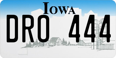 IA license plate DRO444