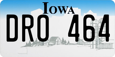 IA license plate DRO464