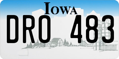 IA license plate DRO483