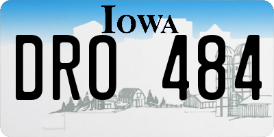 IA license plate DRO484