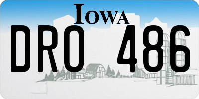 IA license plate DRO486