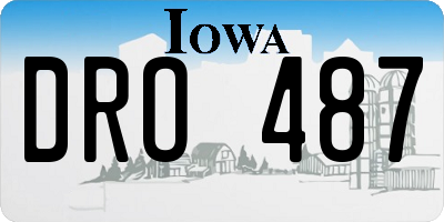 IA license plate DRO487