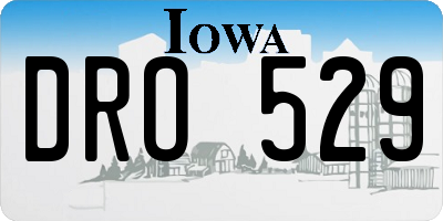 IA license plate DRO529