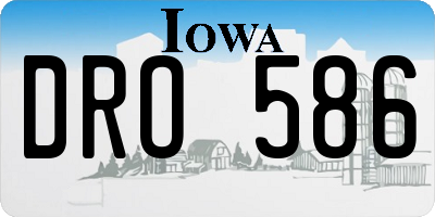 IA license plate DRO586