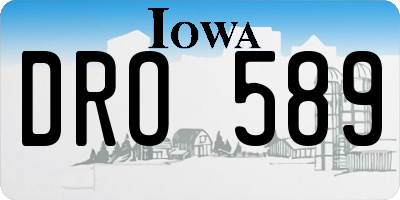 IA license plate DRO589