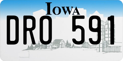 IA license plate DRO591