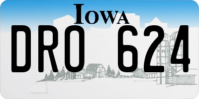 IA license plate DRO624