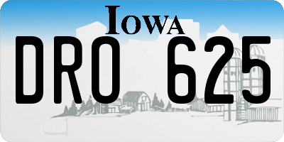 IA license plate DRO625