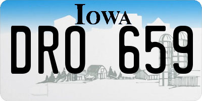 IA license plate DRO659
