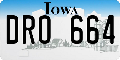 IA license plate DRO664