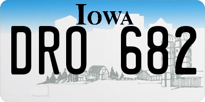 IA license plate DRO682