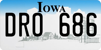 IA license plate DRO686